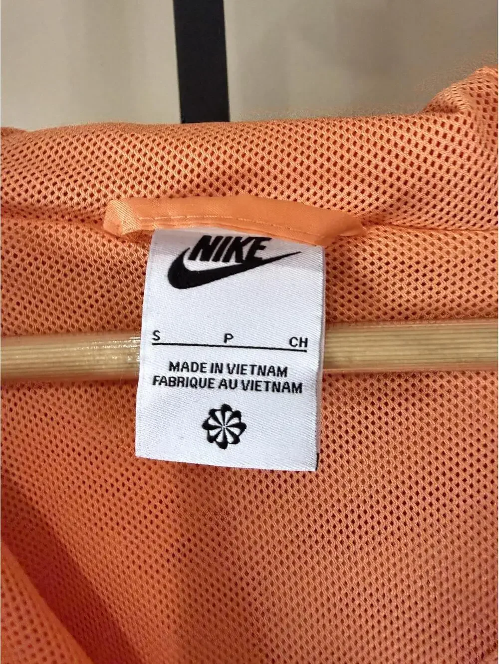 Nike Colorblock Orange and Red Windbreaker Jacket Size Small